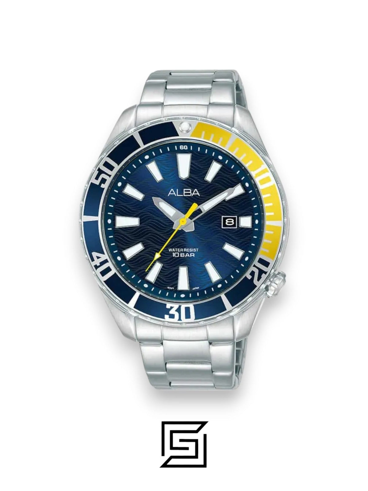 Alba watches Active Stainless Steel Round Analog Water Resistant Watch for Men - AG8K25X