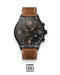 Tissot Chrono Grey Brown - TM6617 - Leather Strap - Japanese Quartz