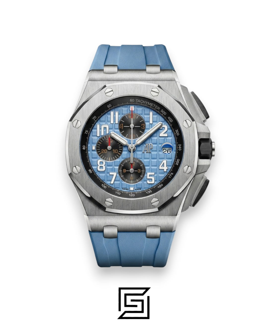 AP Royal Oak Offshore Chronograph Sky Blue Numbers Dial 42mm