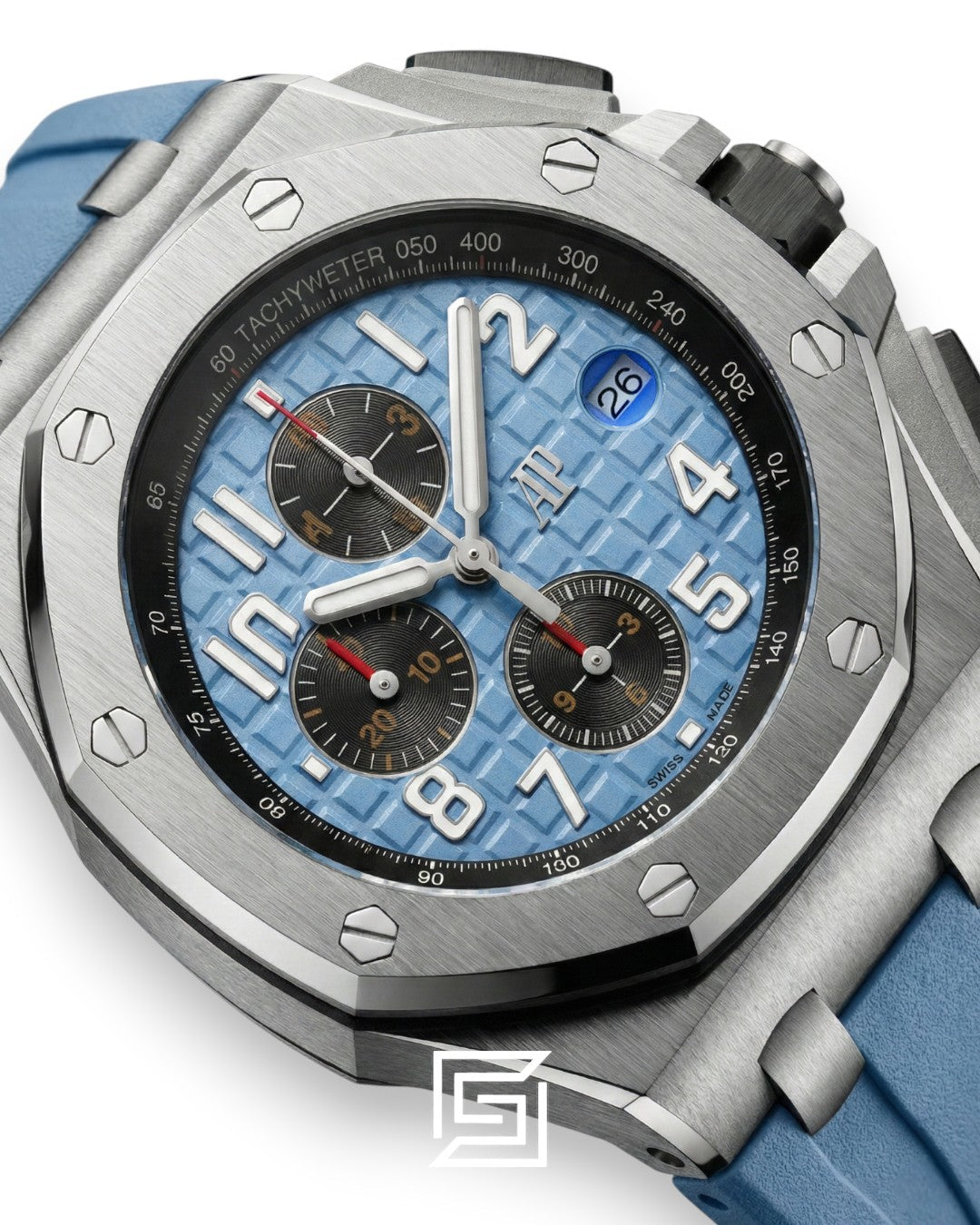 AP Royal Oak Offshore Chronograph Sky Blue Numbers Dial 42mm