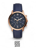 Fossil watches Neutra Chronograph Navy Leather Watch - FS5454