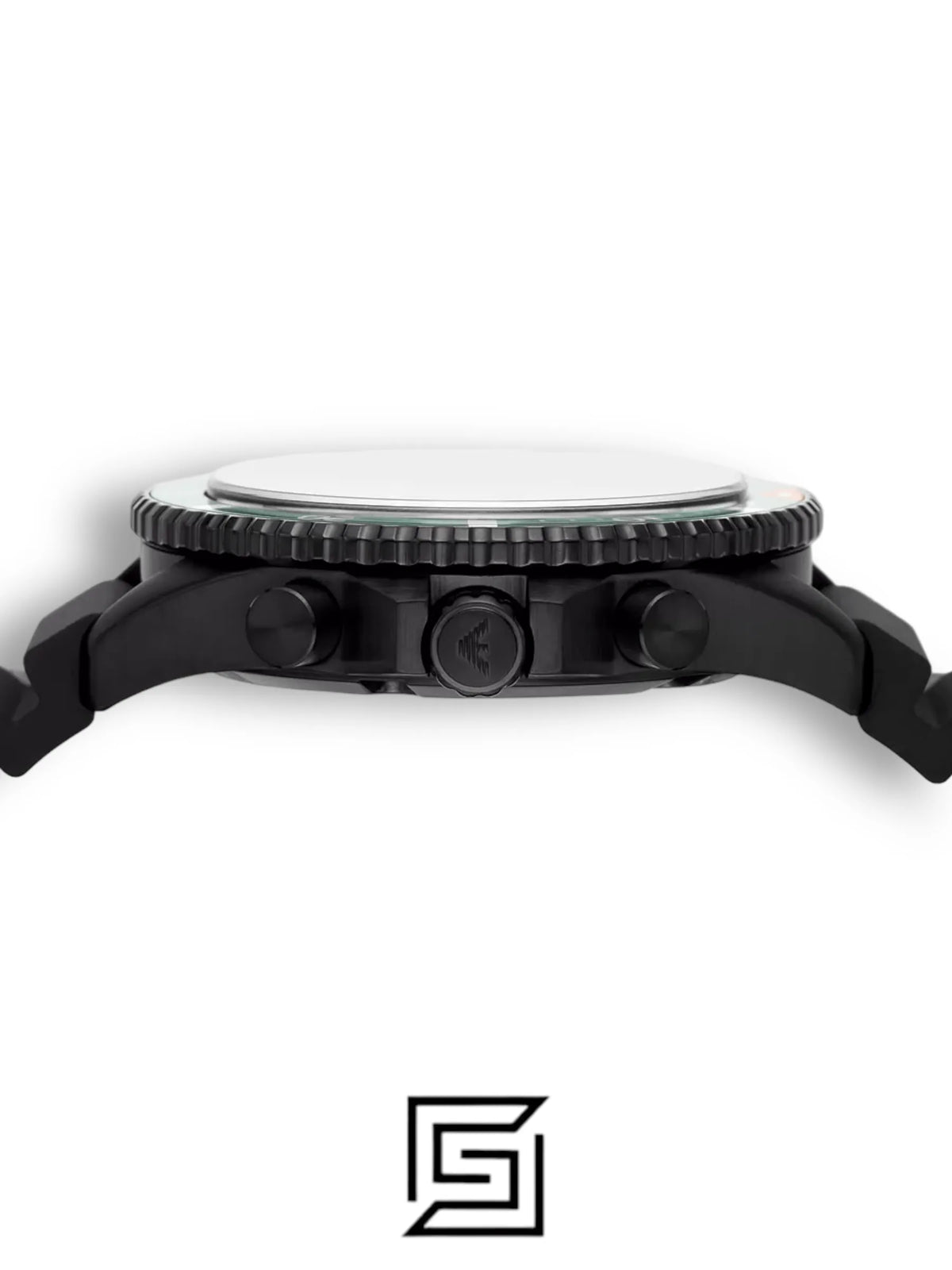 Emporio Armani Chronograph Black Silicone Watch (Model: AR11463)