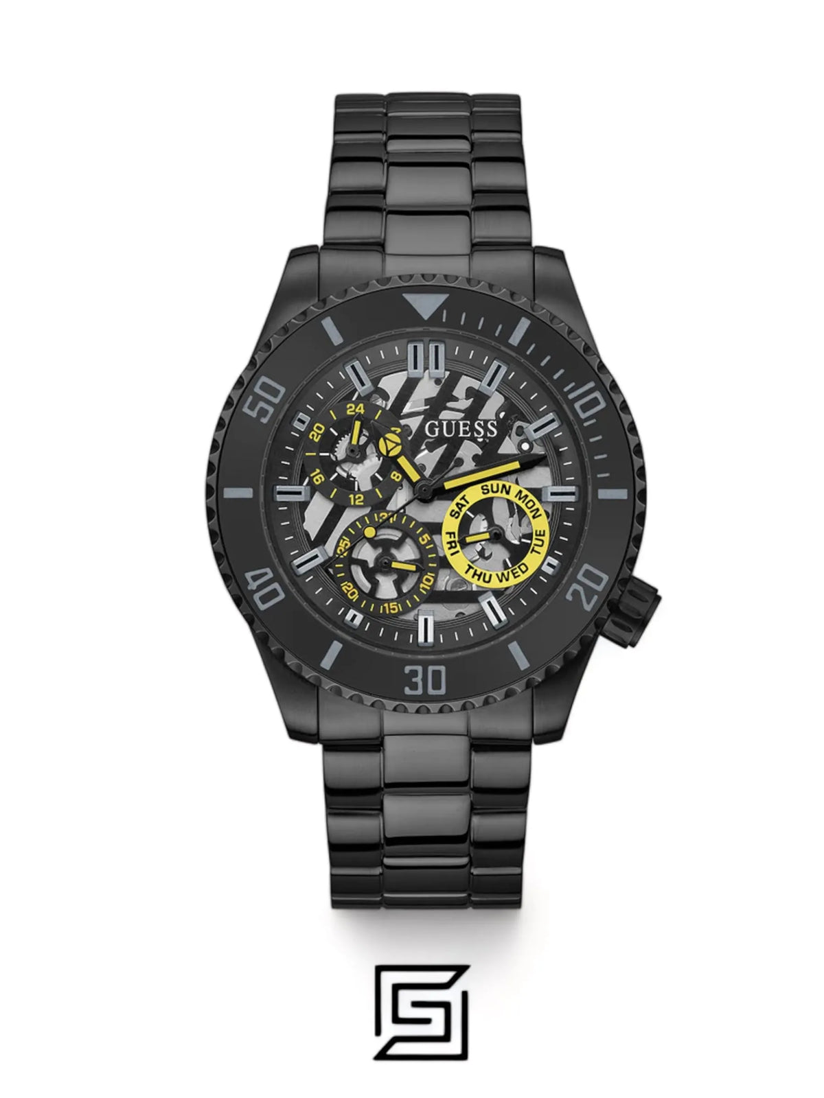 watches GUESS Mens Black Multi-function Watch - GW0488G3