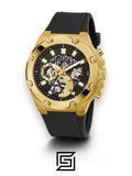 original-watches GUESS BLACK SILICONE STRAP MEN WATCHES GW0334G2
