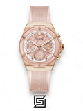 Guess original-watches Women's Pink Dial PU Multi-Function Watch GW0409L3