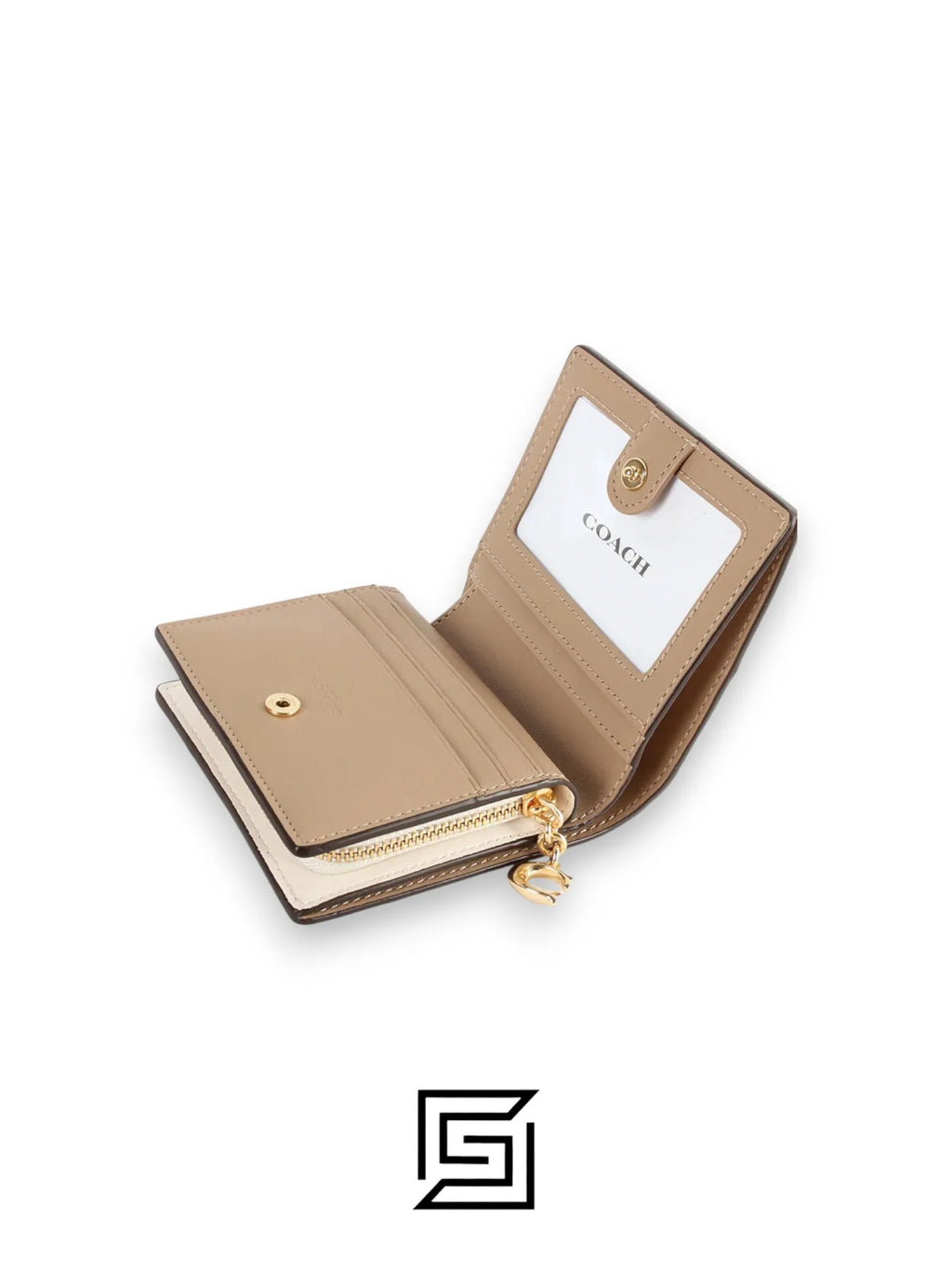 Snap Wallet In Signature Canvas C6942 White