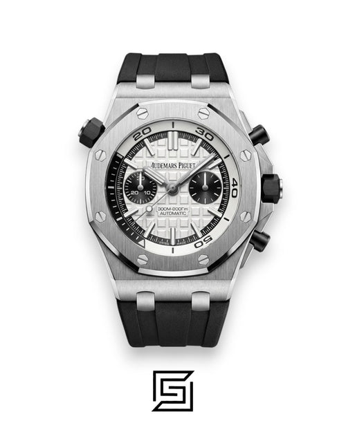 Audemars Piguet Royal Oak Offshore Diver Chronograph – White Dial – Rubber Strap – Japanese Quartz