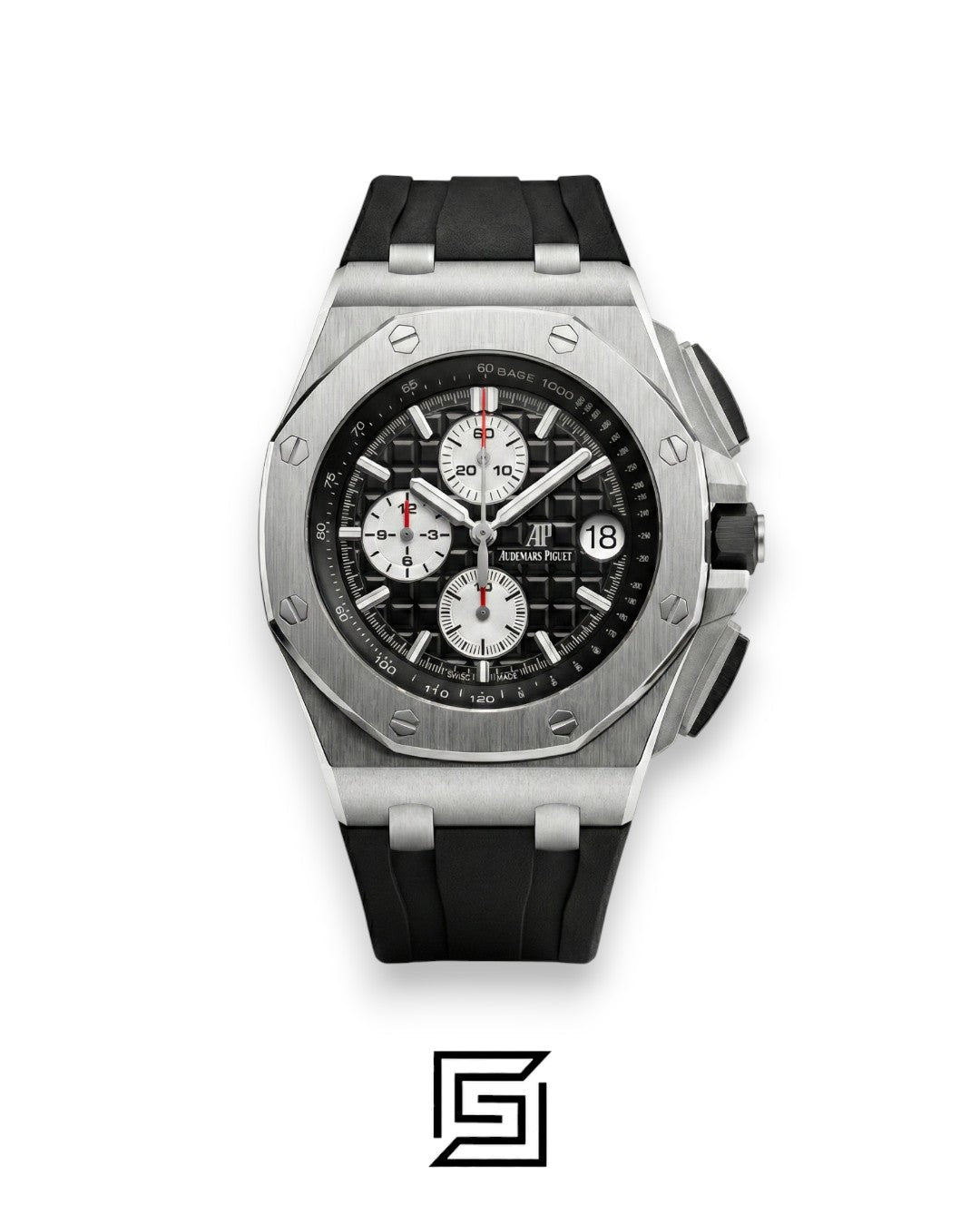 Audemars Piguet Royal Oak Offshore Black - Silver Sub-Dials - Rubber Strap - Japanese Quartz