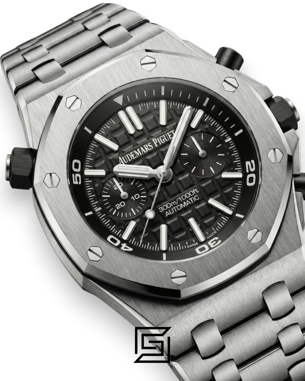 ROYAL OAK OFFSHORE j03168 2 COUNTERS-M/SILVER - BLACK