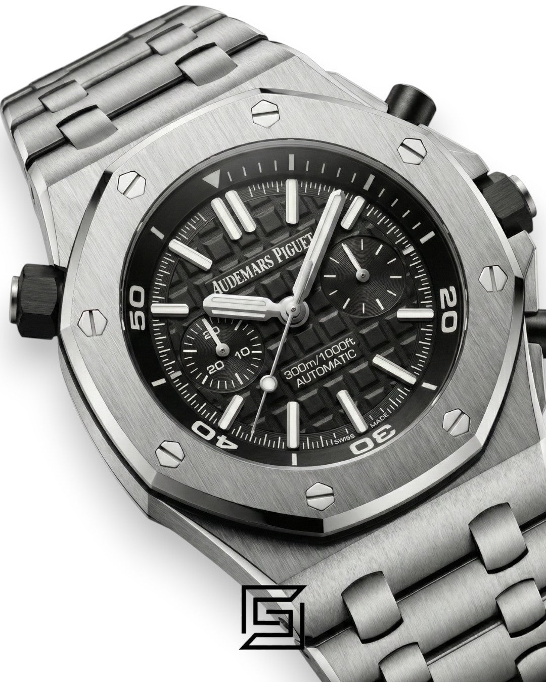 ROYAL OAK OFFSHORE j03168 2 COUNTERS-M/SILVER - BLACK