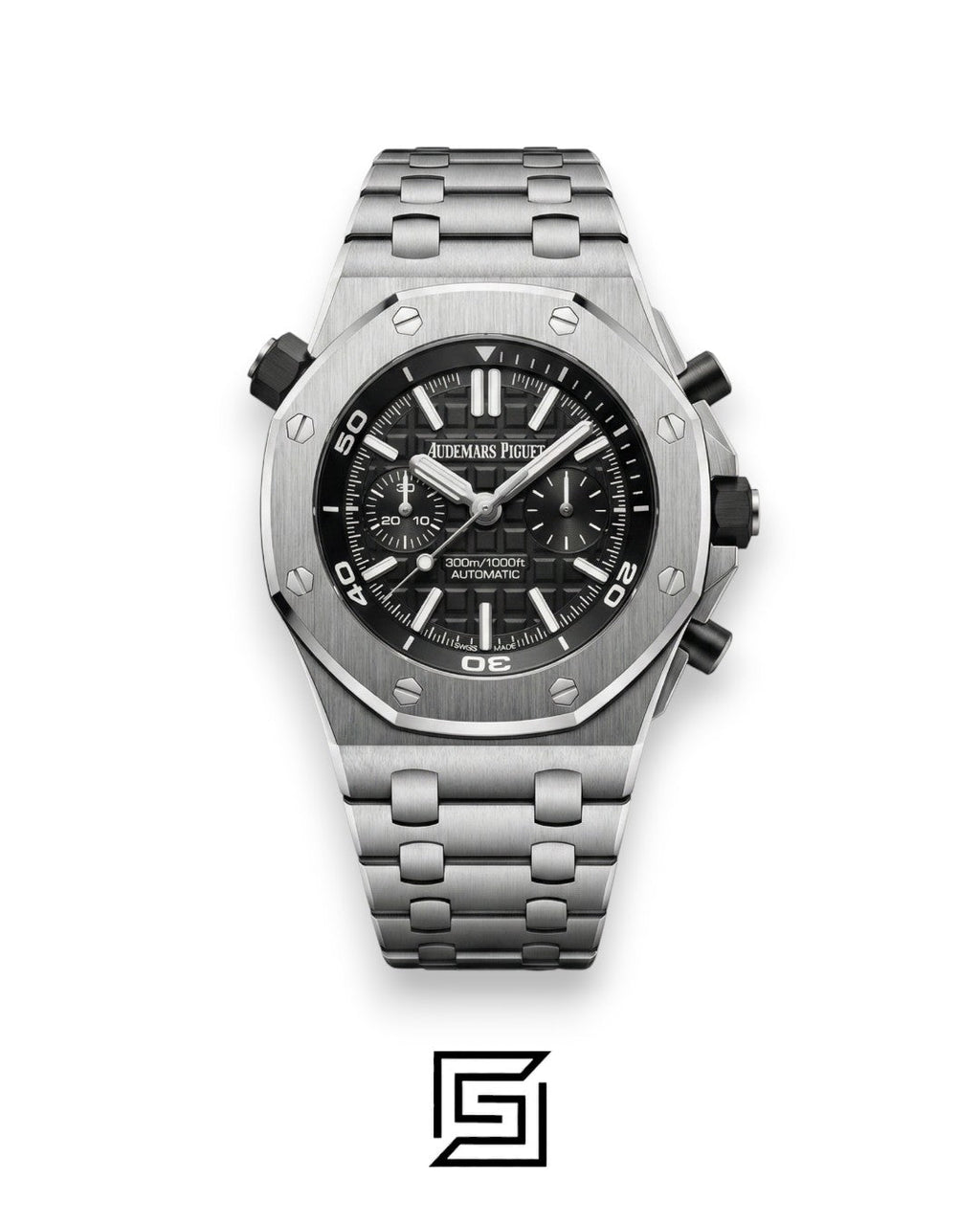 ROYAL OAK OFFSHORE j03168 2 COUNTERS-M/SILVER - BLACK