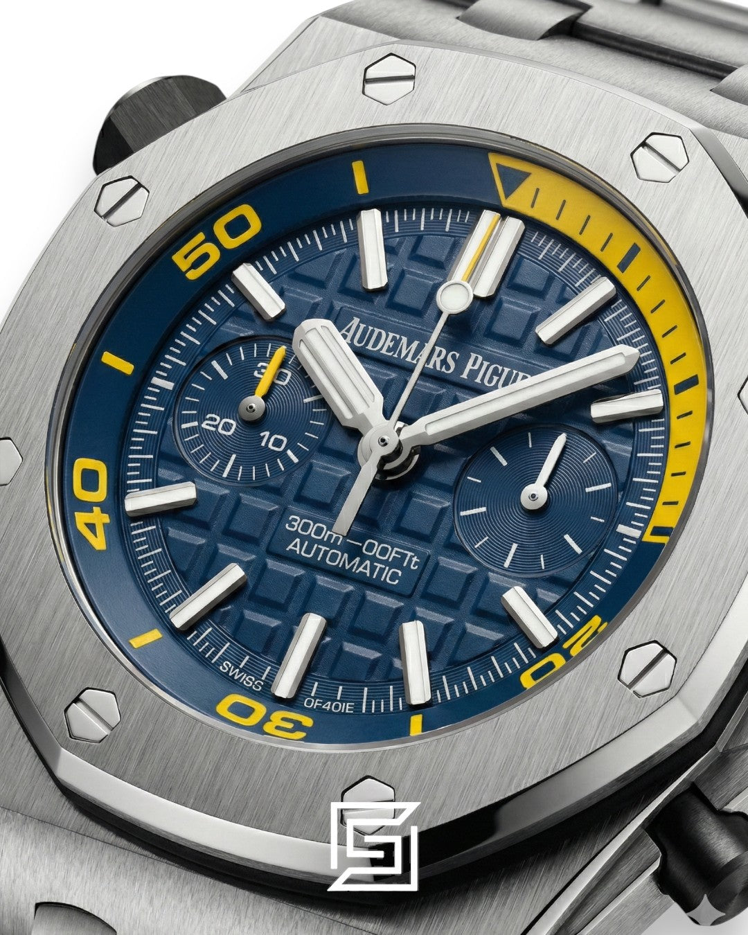 ROYAL OAK OFFSHORE j03168 2 COUNTERS-M/SILVER - BLUE