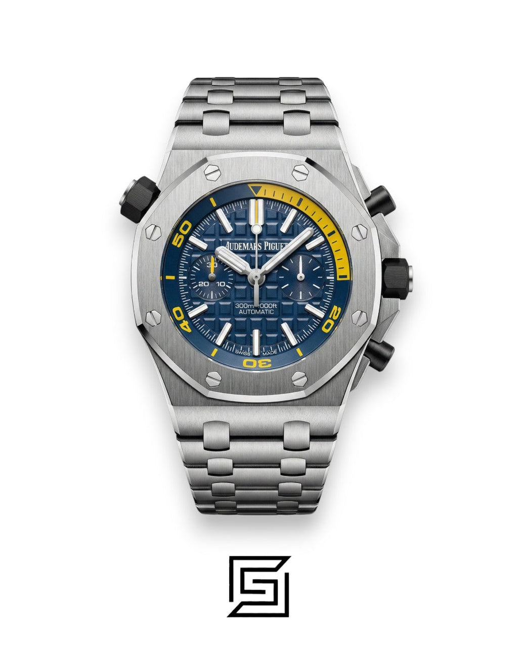 ROYAL OAK OFFSHORE j03168 2 COUNTERS-M/SILVER - BLUE