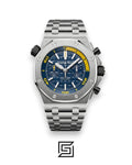 ROYAL OAK OFFSHORE j03168 2 COUNTERS-M/SILVER - BLUE