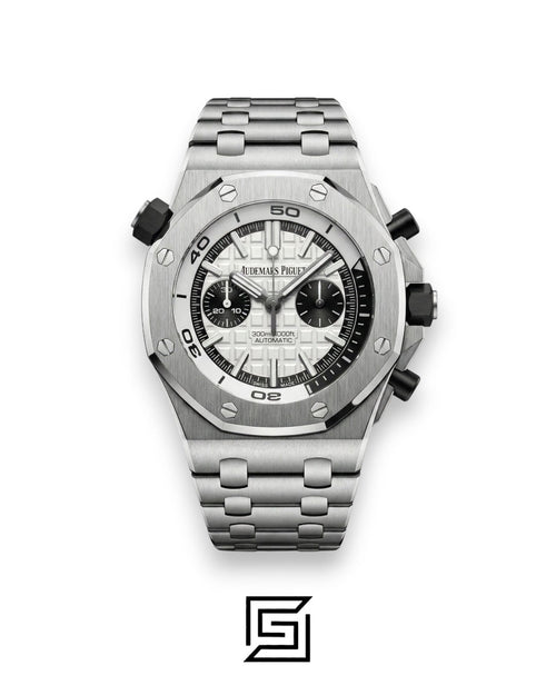 ROYAL OAK OFFSHORE j03168 2 COUNTERS-M/SILVER - WHITE
