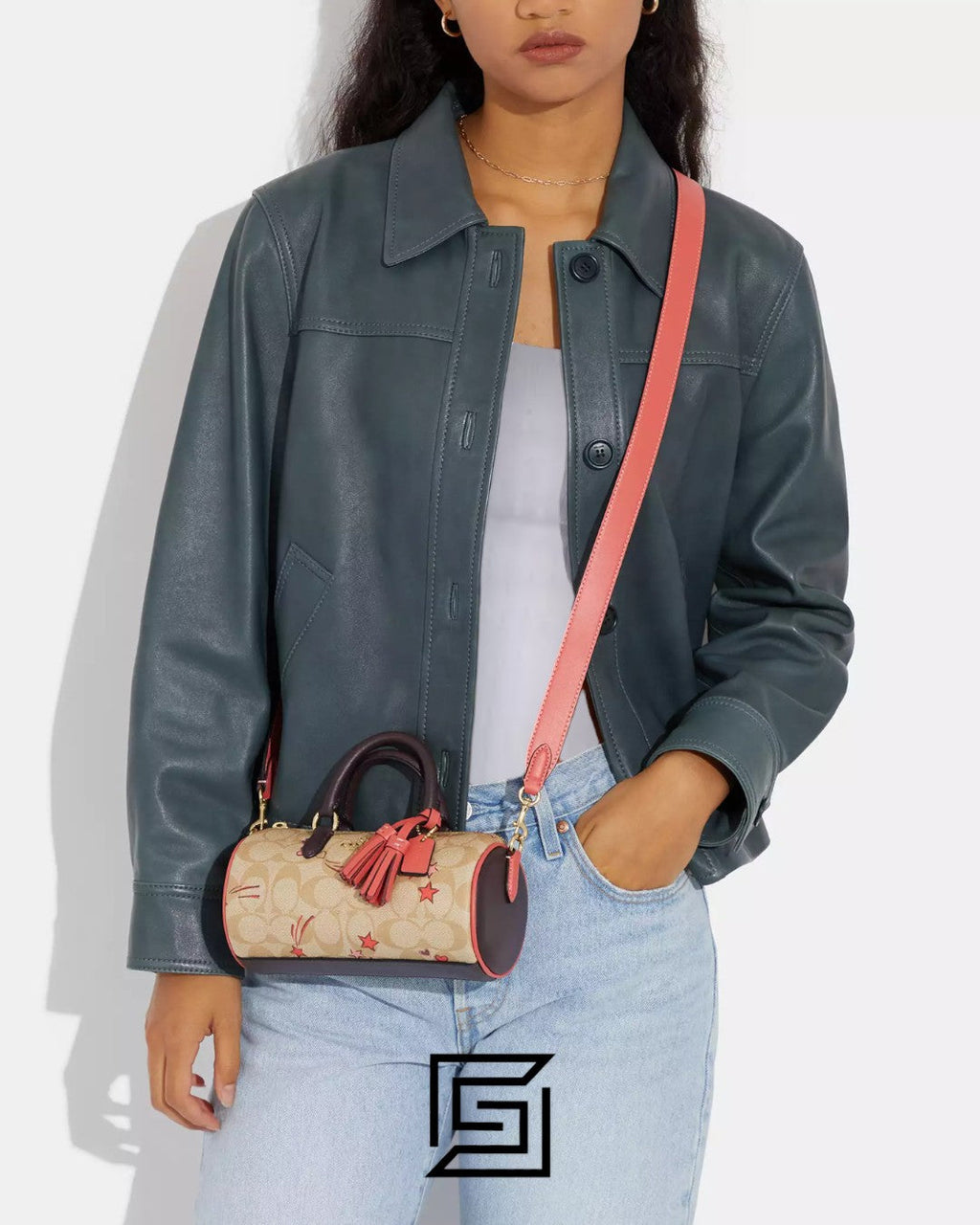 Lacey Crossbody Bag In Signature Canvas With Heart And Star Print CK562