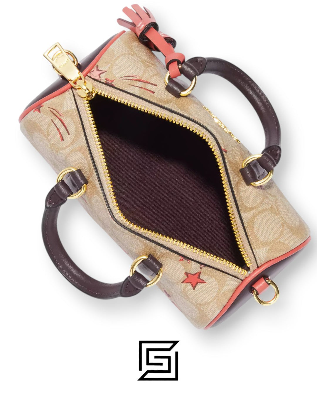 Lacey Crossbody Bag In Signature Canvas With Heart And Star Print CK562
