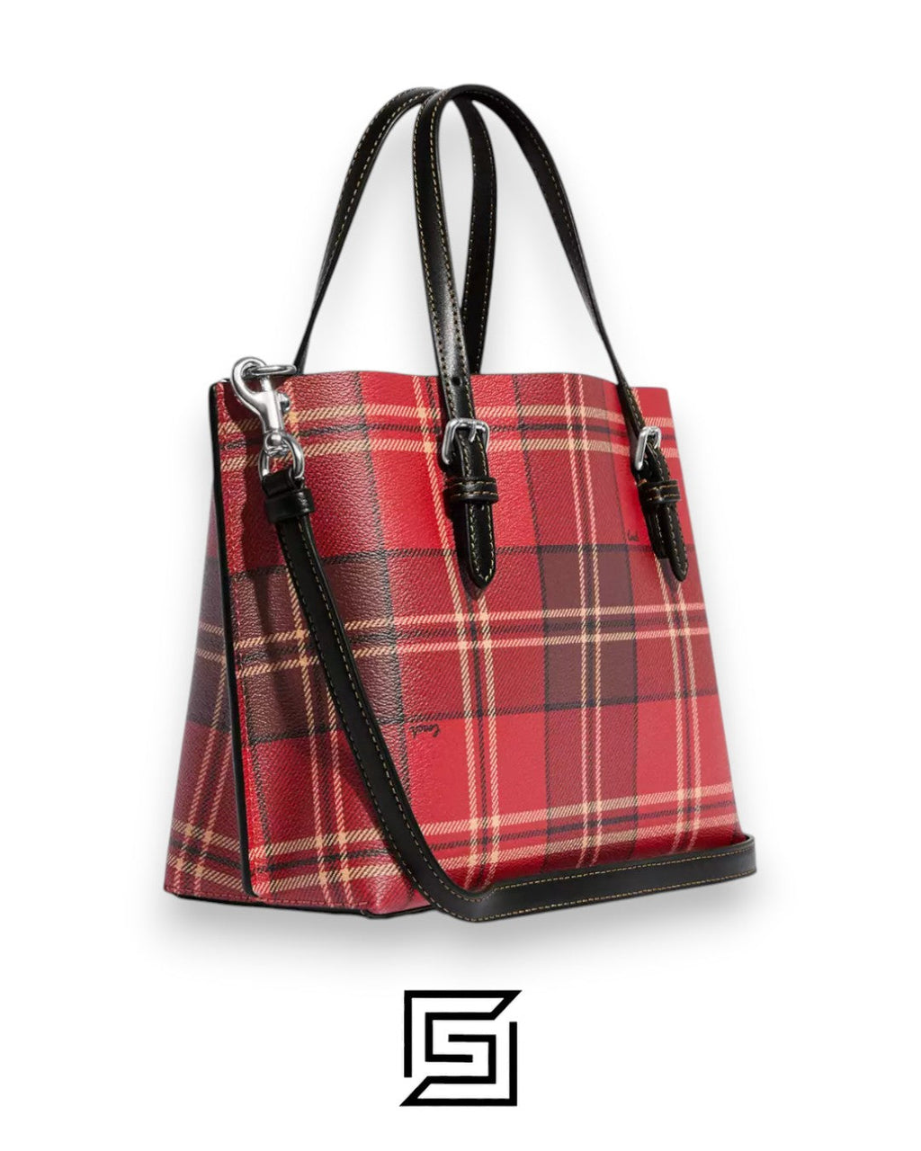 Mollie Tote Bag 25 With Tartan Plaid Print CC874