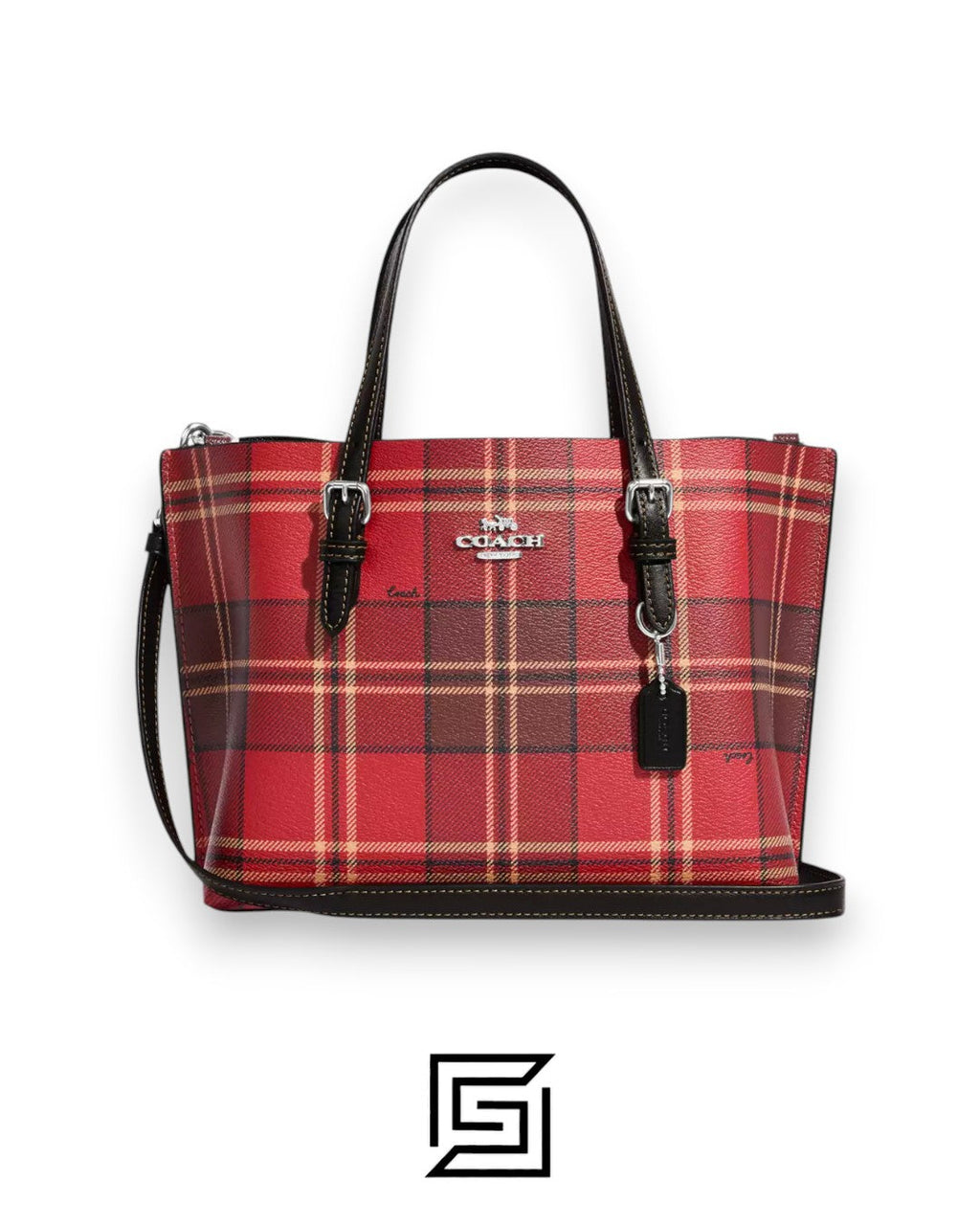 Mollie Tote Bag 25 With Tartan Plaid Print CC874