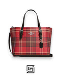 Mollie Tote Bag 25 With Tartan Plaid Print CC874