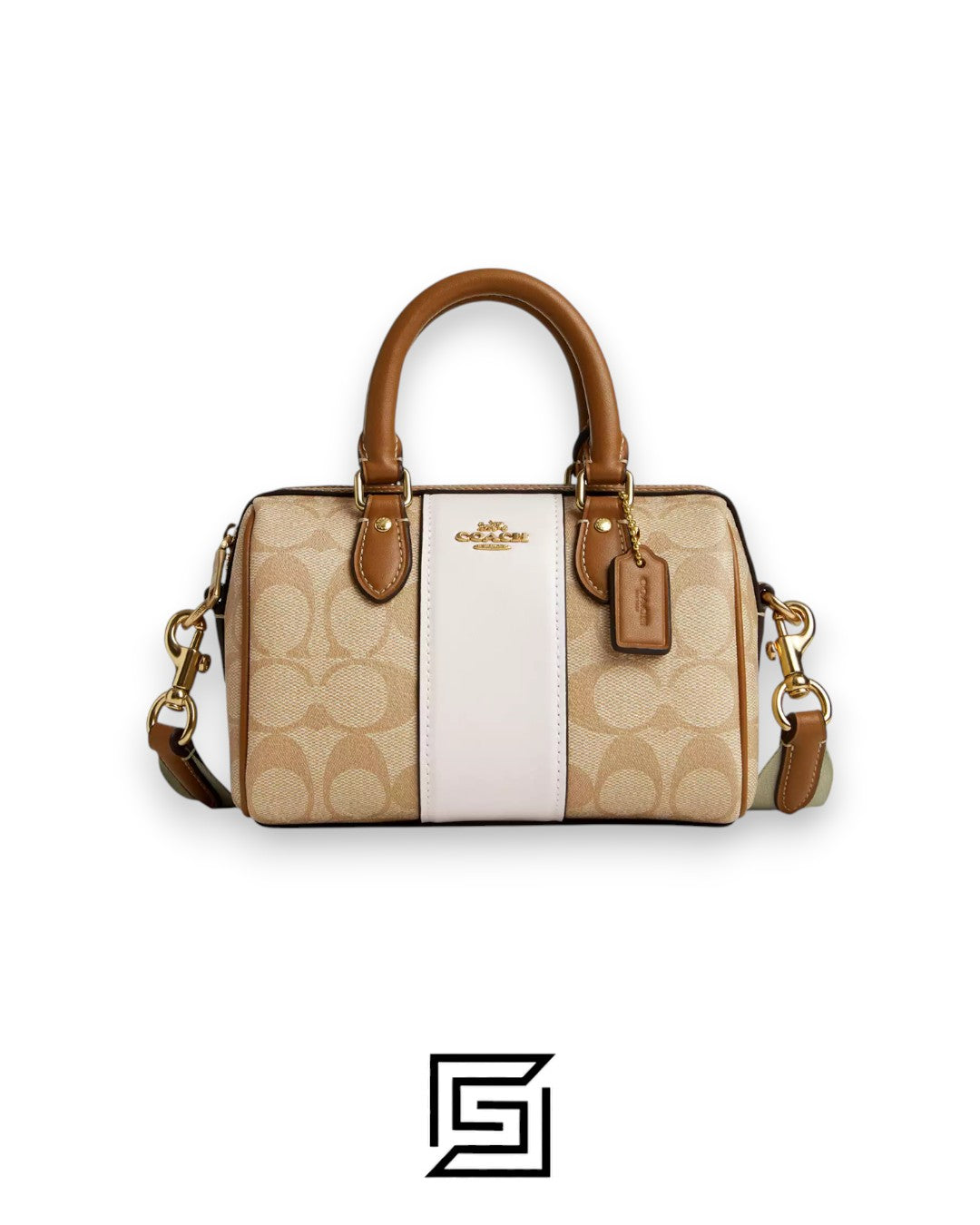 Mini Rowan Crossbody In Signature Canvas With Stripe CR243