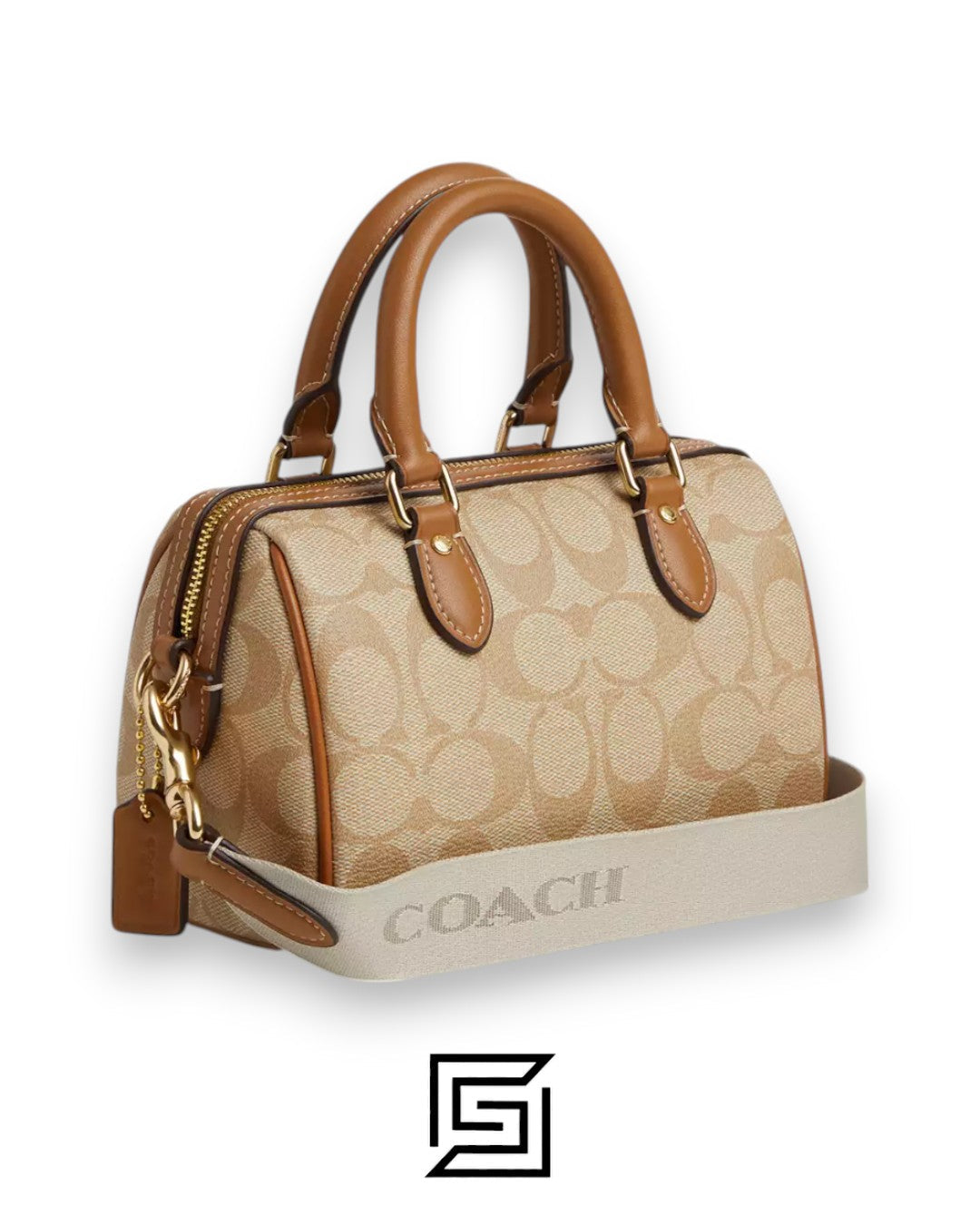 Mini Rowan Crossbody In Signature Canvas With Stripe CR243