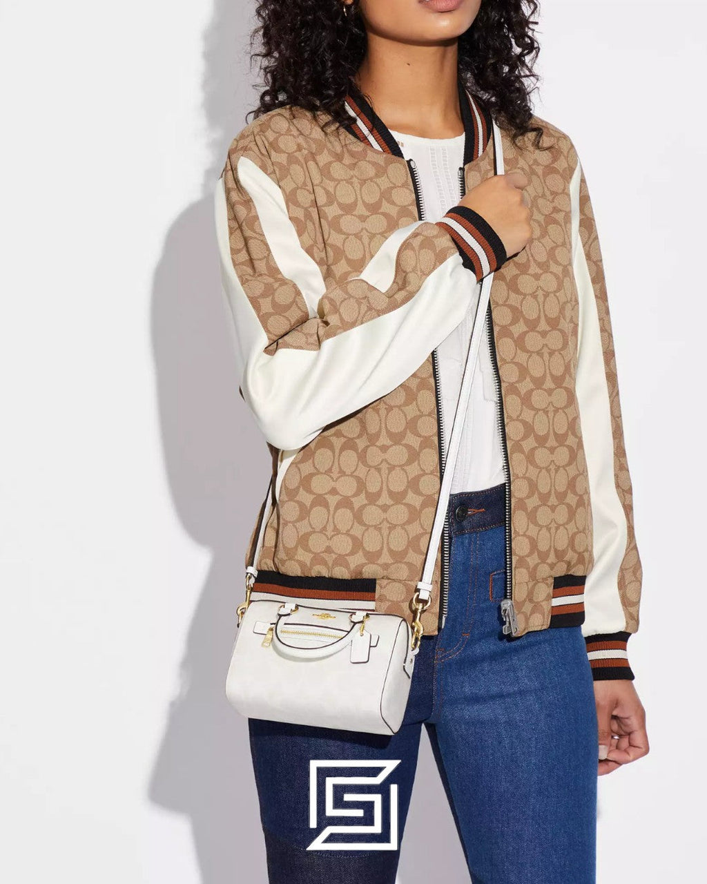 Mini Rowan Crossbody In Signature Canvas C9947 White