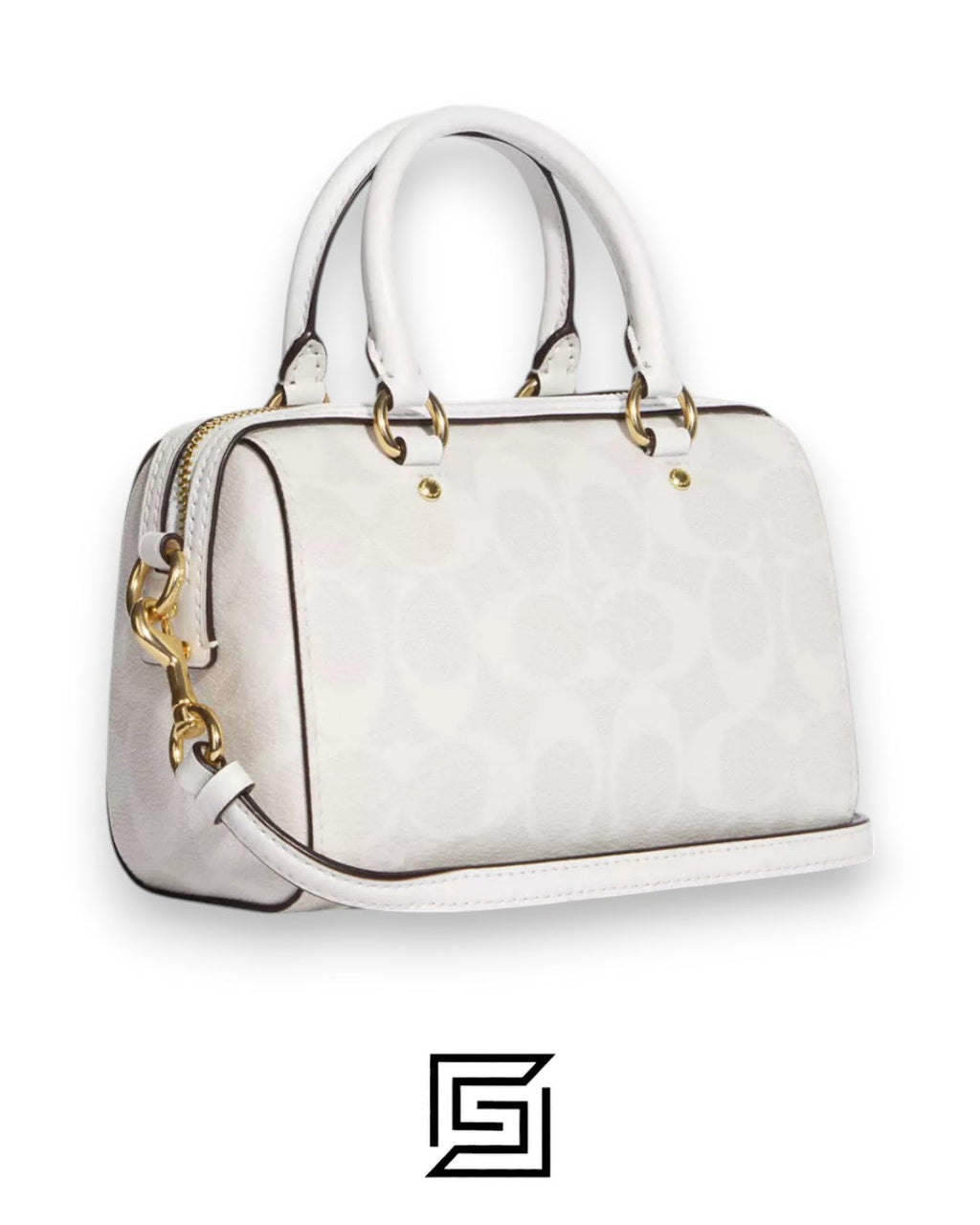 Mini Rowan Crossbody In Signature Canvas C9947 White