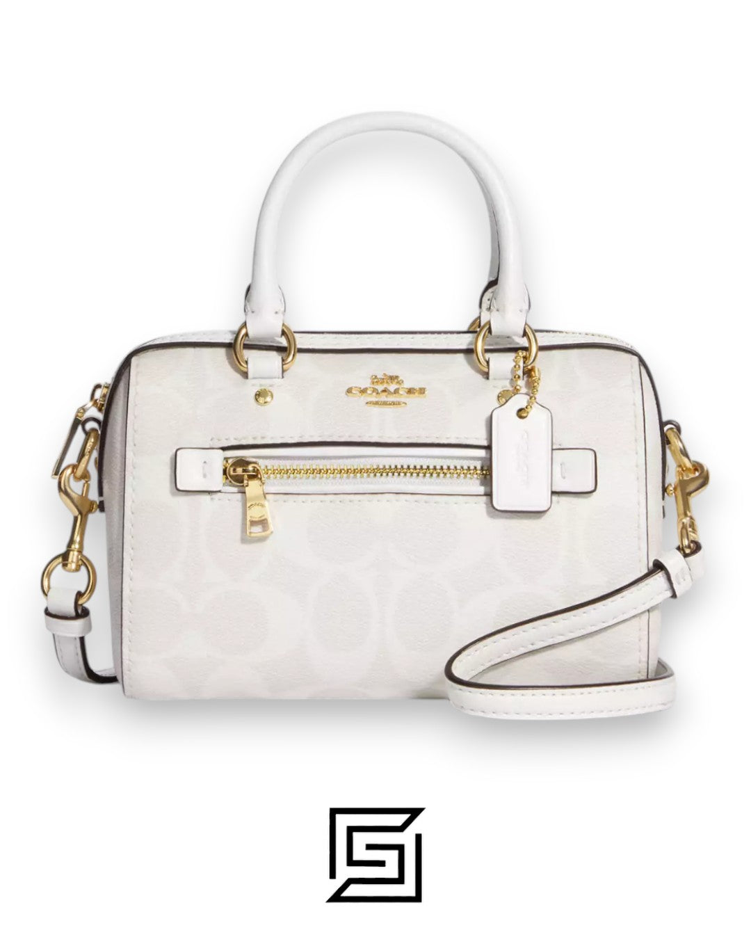 Mini Rowan Crossbody In Signature Canvas C9947 White
