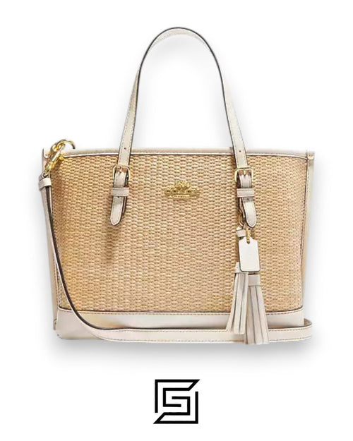 Coach- Mollie Tote 25 In Straw Gold/Chalk Multi CH210