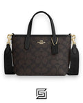 City Mini Tote Bag In Signature Canvas CW032 BROWN