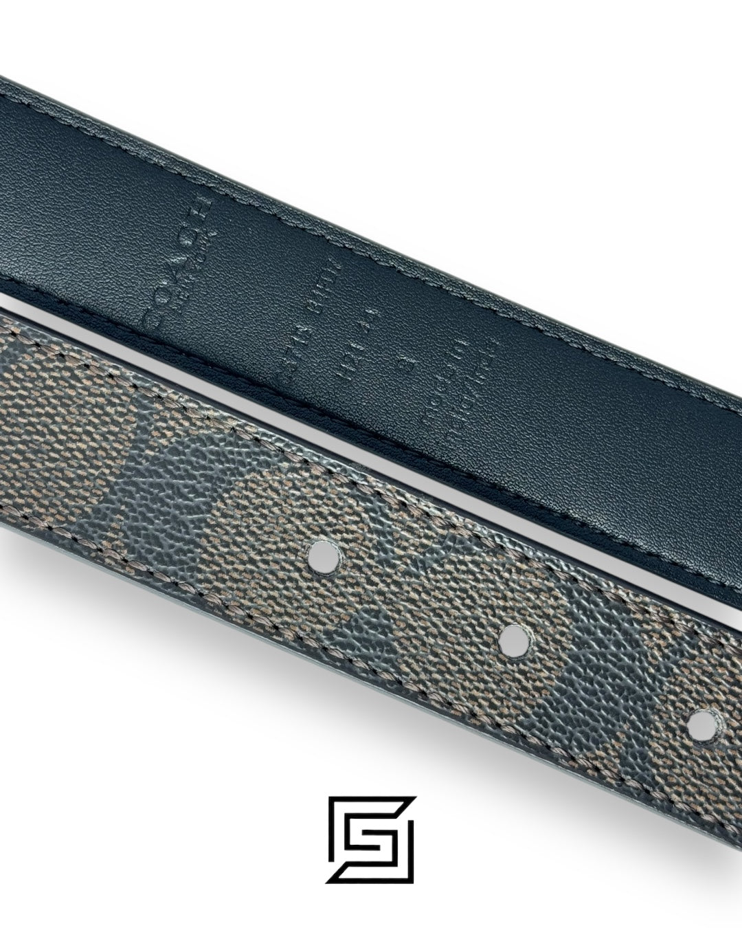 Signature Buckle Belt 38 Mm COLOR Gold/Khaki Saddle C5715