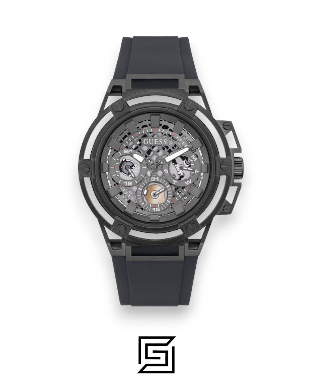 GUESS MEN BLACK TONE Analog Watch -GW0423G3