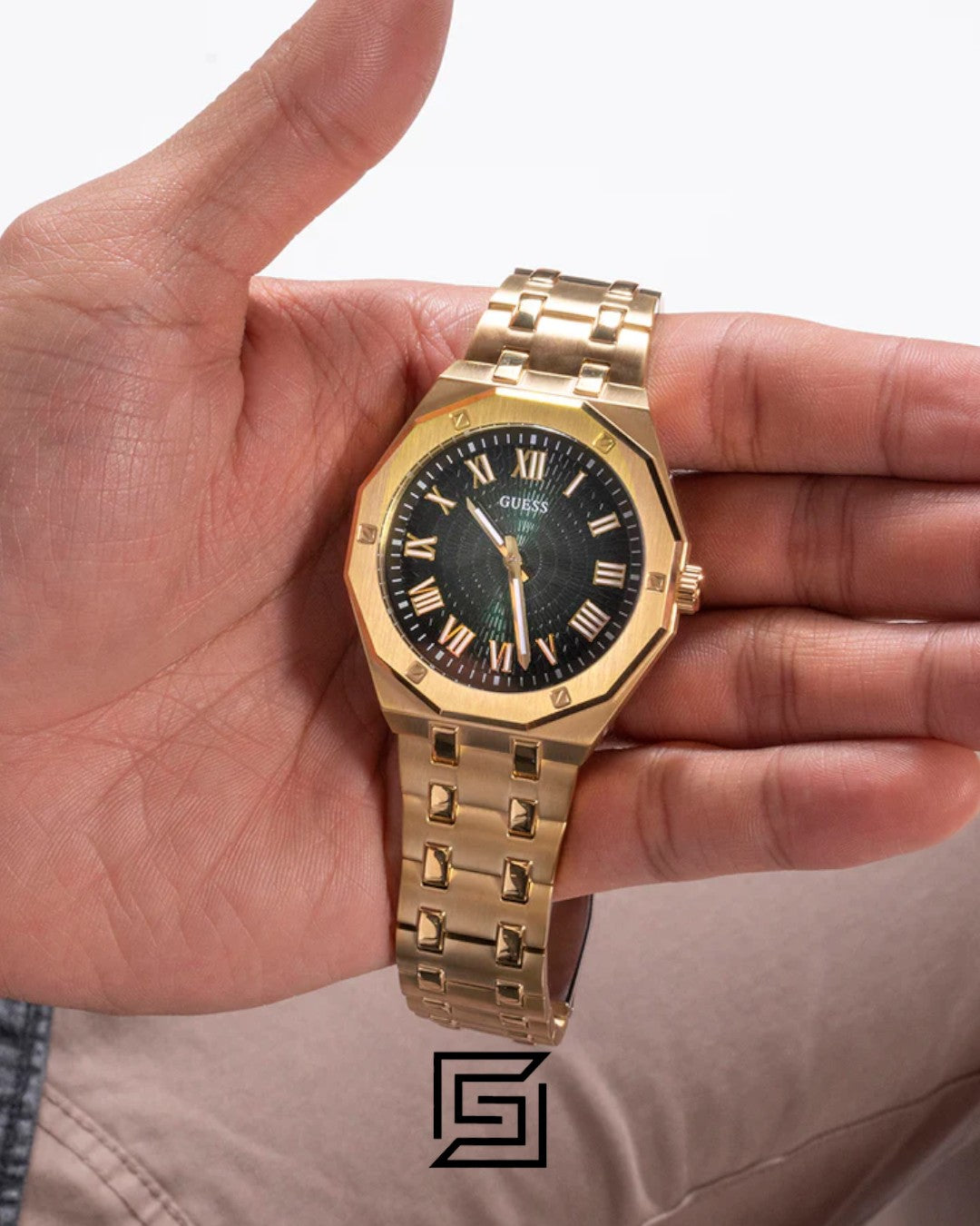GUESS MEN GOLD Tone Analog WATCH GW0575G2