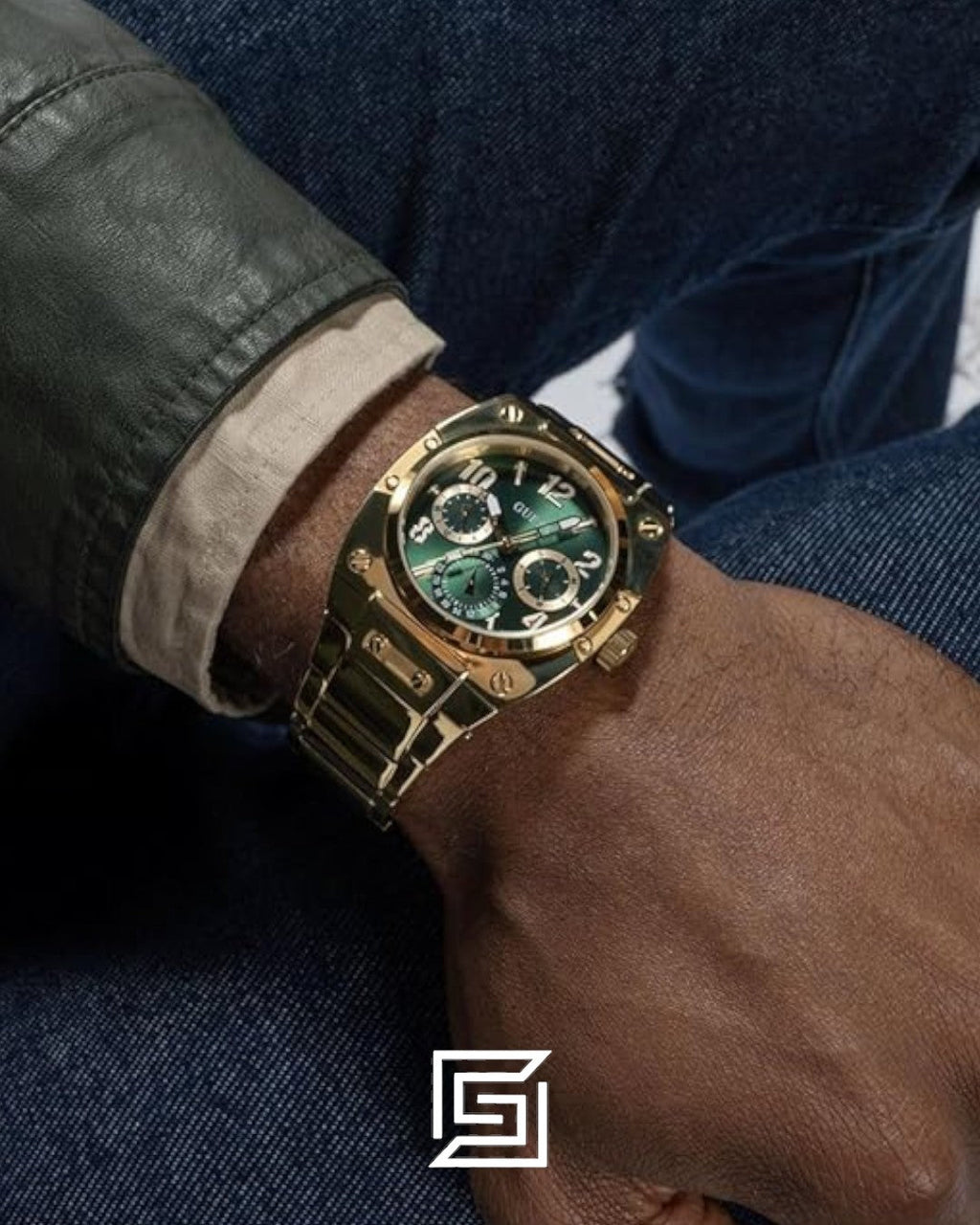 GUESS MEN GOLD Tone Analog WATCH GW0624G2