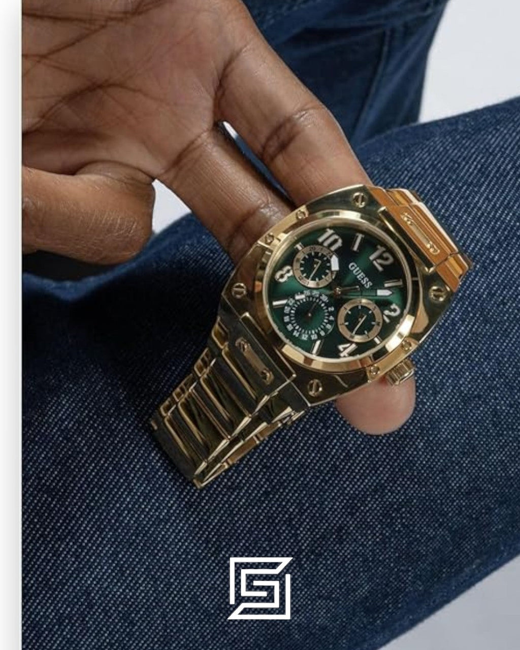 GUESS MEN GOLD Tone Analog WATCH GW0624G2