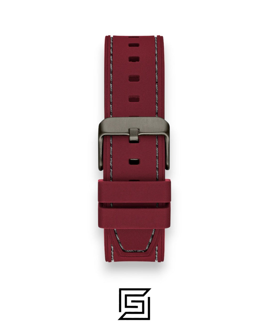 GUESS MEN GUN Tone Analog Band Color MAROON WATCH GW0571G4
