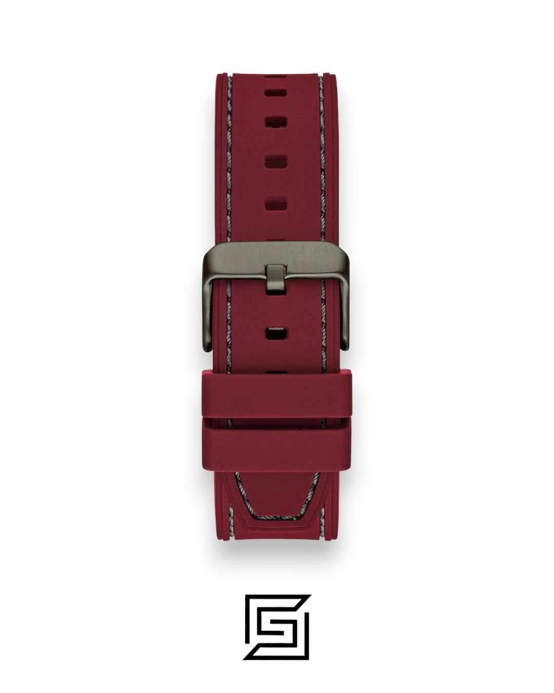 GUESS MEN GUN Tone Analog Band Color MAROON WATCH GW0571G4