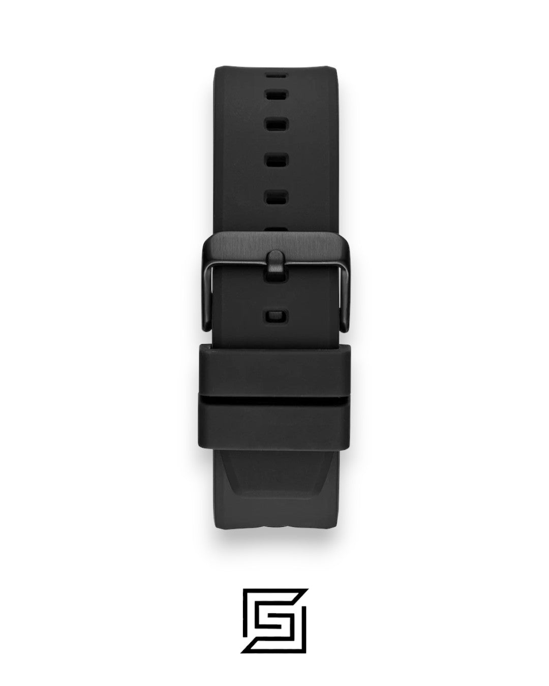GUESS MEN BLACK Tone Analog Band Color BLACK SILICON WATCH GW0579G1