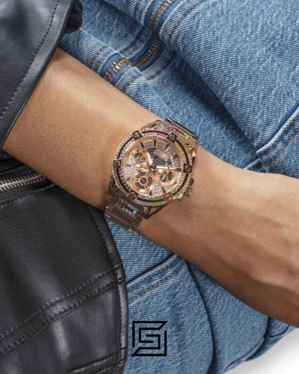GUESS Ladies ROSE Gold Tone Analog Watch GW0464L5
