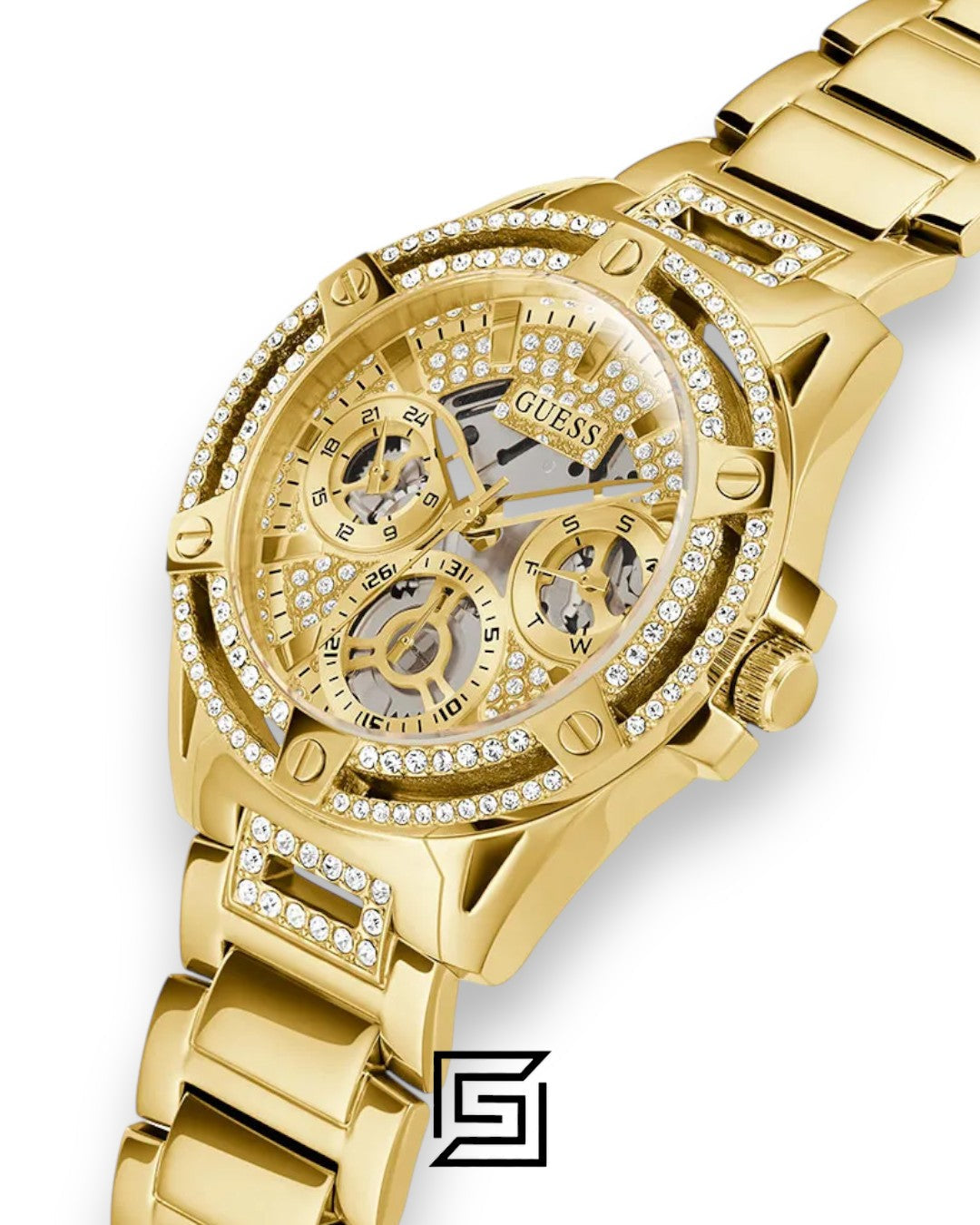 GUESS Ladies Gold Tone Analog Watch GW0464L2