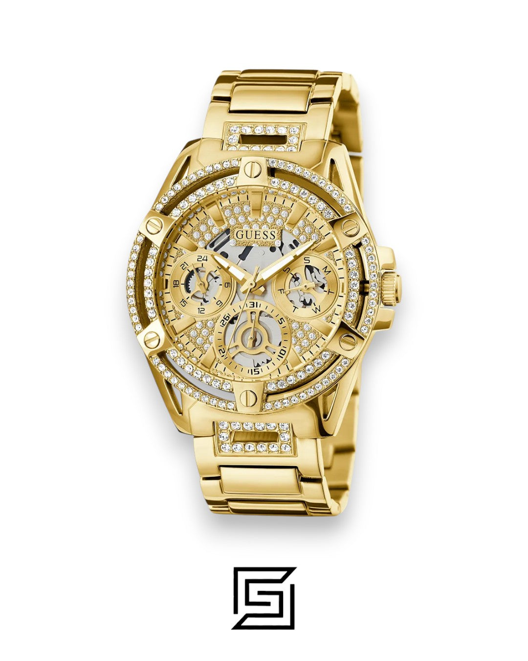 GUESS Ladies Gold Tone Analog Watch GW0464L2
