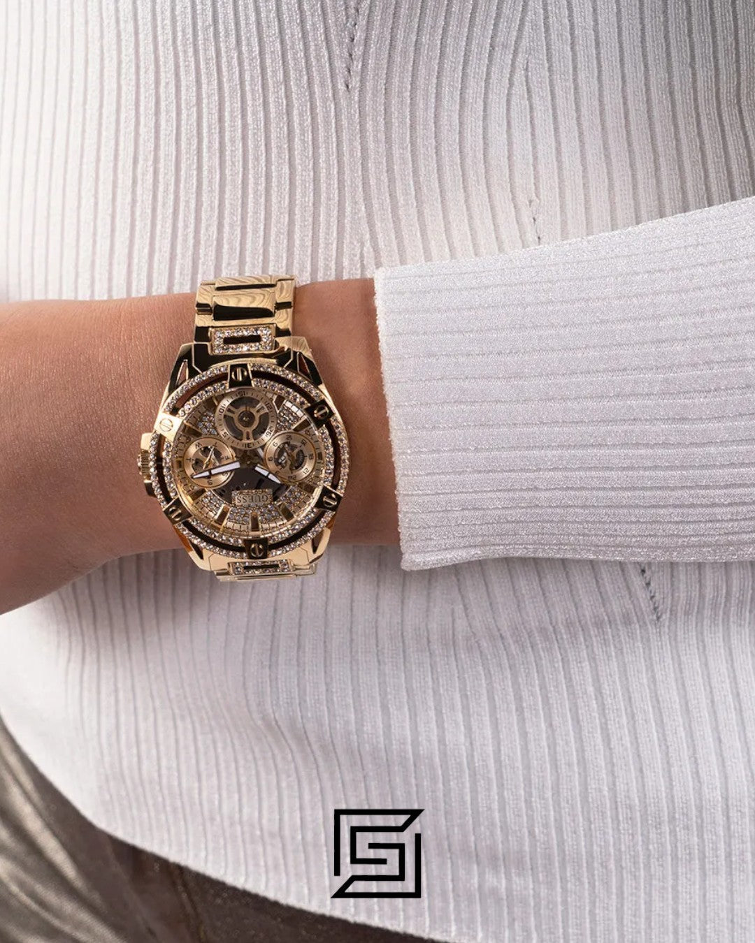 GUESS Ladies Gold Tone Analog Watch GW0464L2