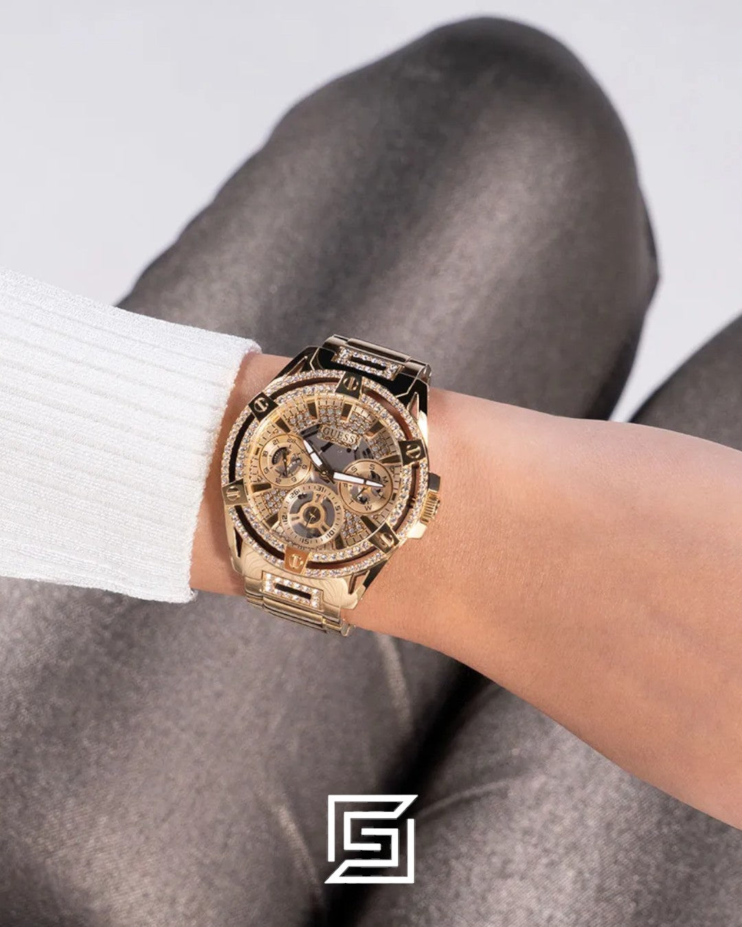 GUESS Ladies Gold Tone Analog Watch GW0464L2