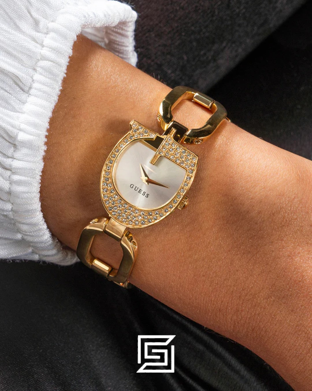 GUESS Ladies GOLD Tone Analog GW0683L2