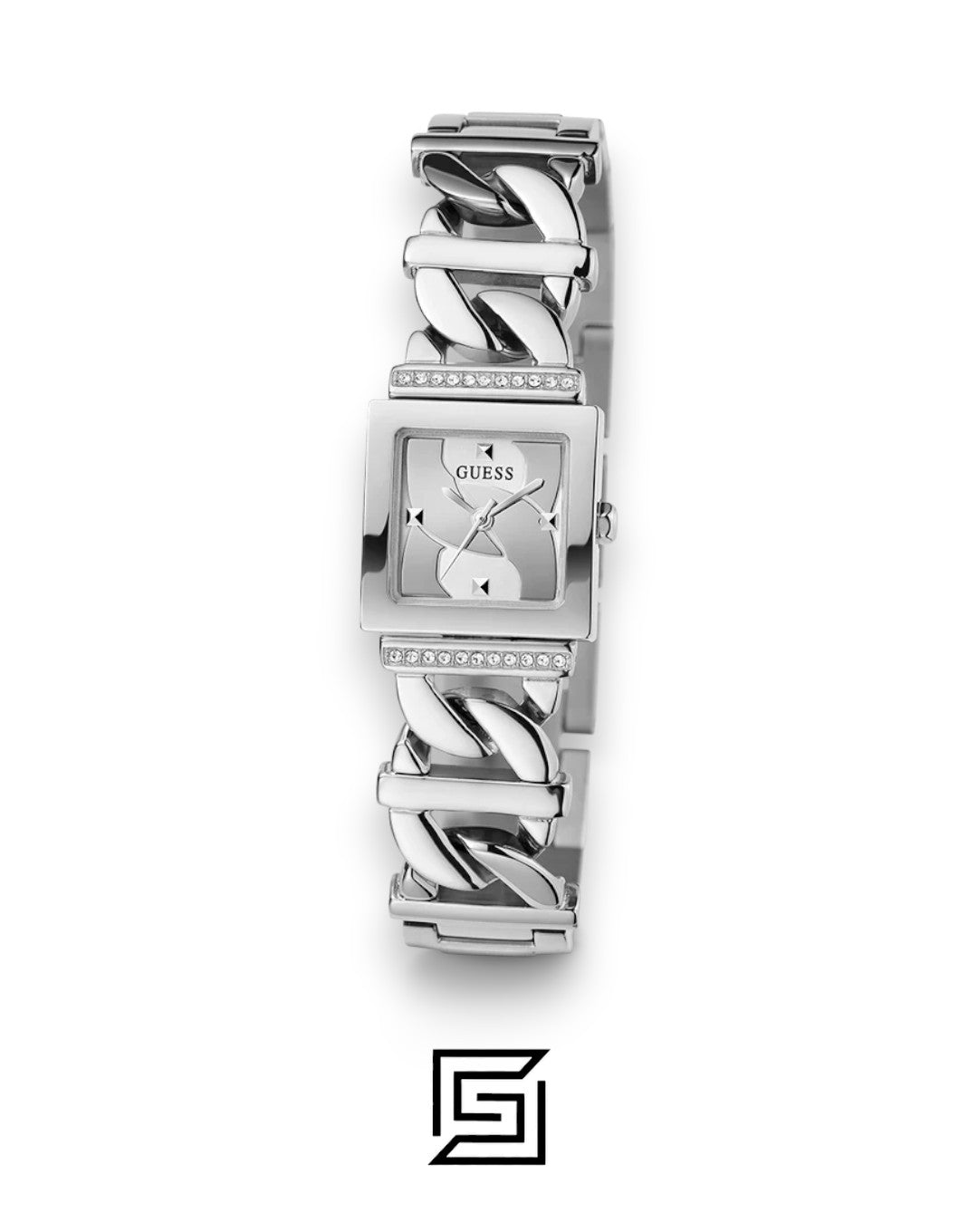 GUESS Ladies SILVER Tone Analog GW0603L1