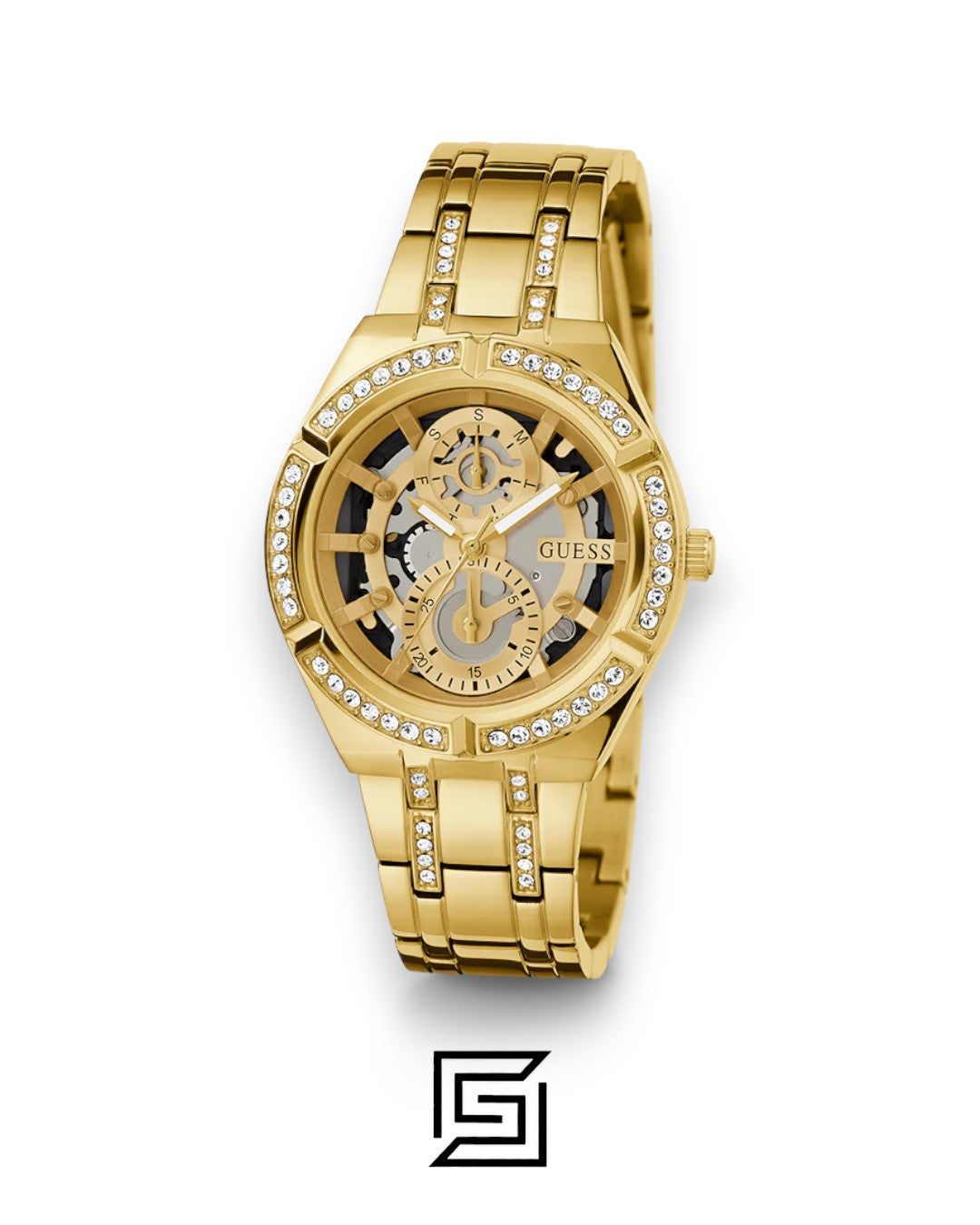 GUESS Ladies Gold Tone Analog Watch GW0604L2