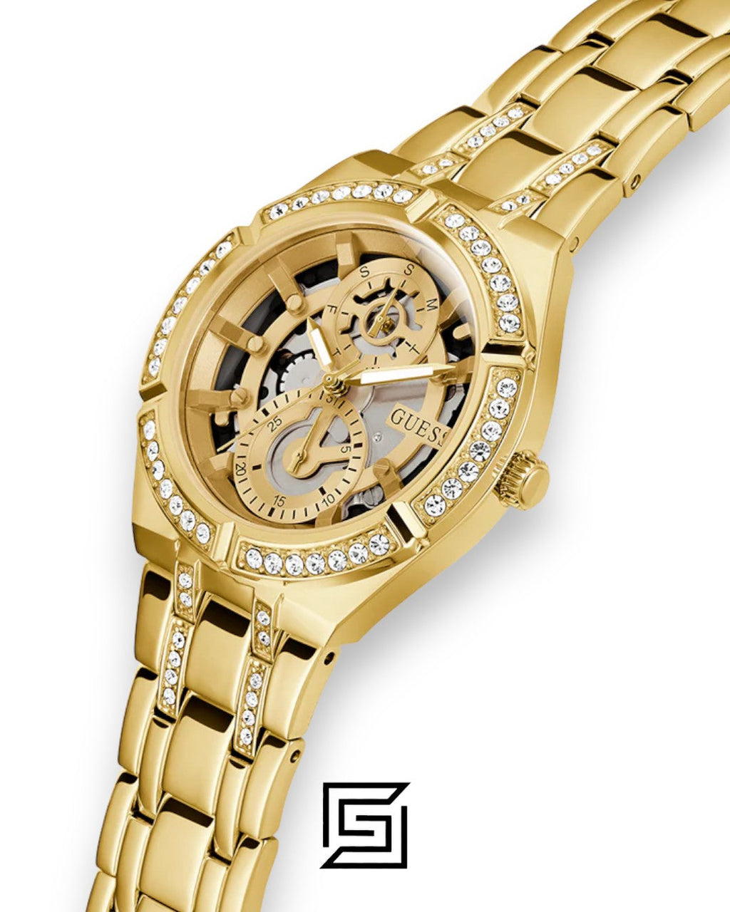 GUESS Ladies Gold Tone Analog Watch GW0604L2