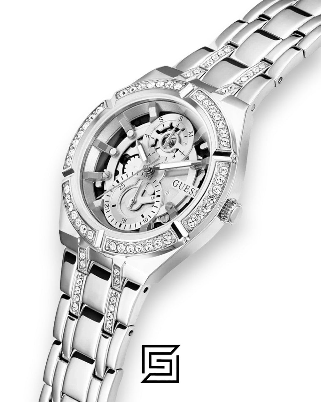 GUESS Ladies SILVER Tone Analog Watch GW0604L1