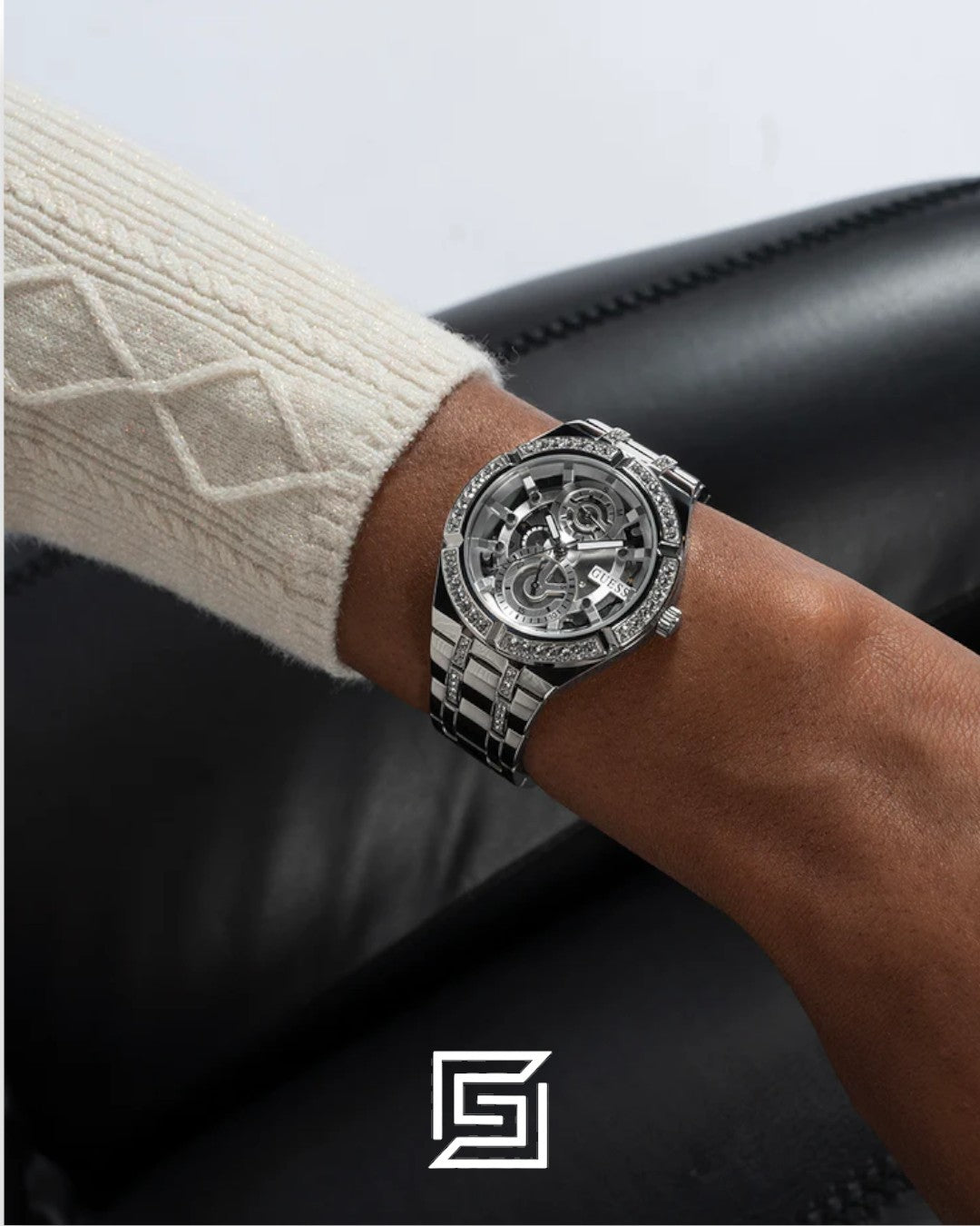 GUESS Ladies SILVER Tone Analog Watch GW0604L1